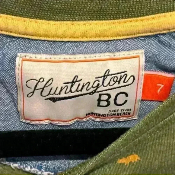 Huntington BC Boys Green Dinosaur T-Shirt Size 7 - Picture 3 of 6